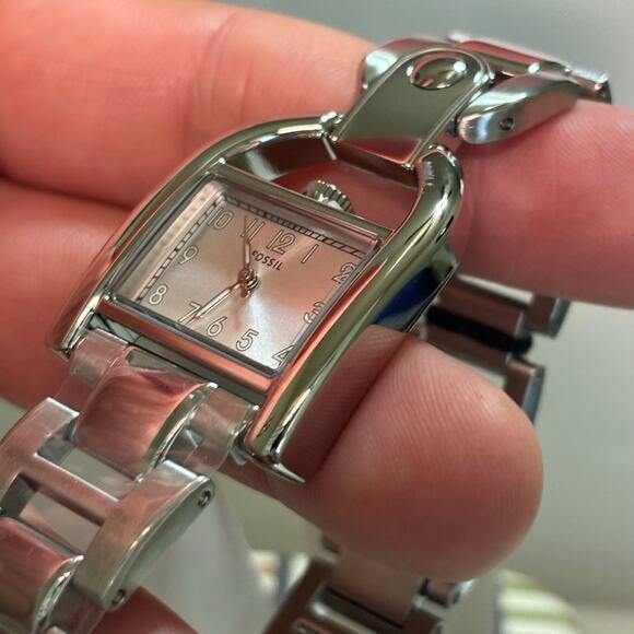 Fossil Harwell ES5326 Womens Quartz Watch 28mm Rectangular Bracelet Silver Dial - Picture 11 of 14
